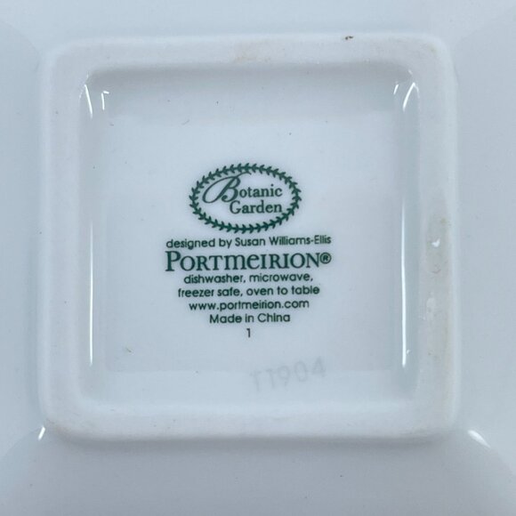 portmeirion botanic garden square dish cyclamen repandum 4 1/4" x 4 1/4" - Picture 4 of 4